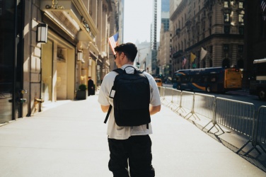 Logo trade promotional gift photo of: Armond AWARE™ RPET 15.6 inch deluxe laptop backpack